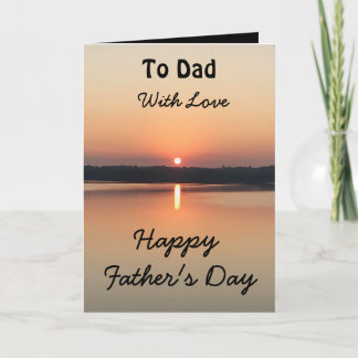 Cartão Happy Father's Day Dad With Love Sunset