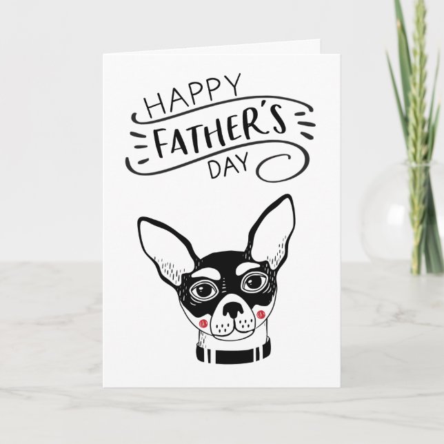 Cartão Happy Father's Day for Dog Dad | Chihuahua (Frente)