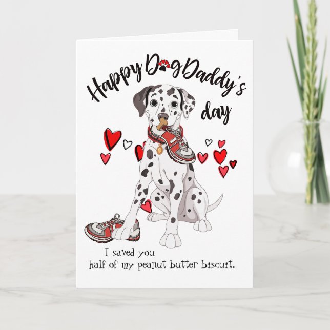 Cartão Happy Father's Day from your Dalmatian (Frente)