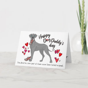 Cartão Happy Father's Day from your Great Dane
