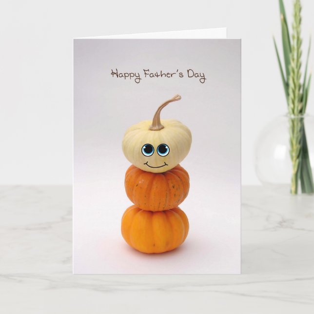 Cartão Happy Father's Day From Your Little Pumpkin Card (Frente)