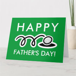 Cartão Happy Father's Day funny golf ball greeting card