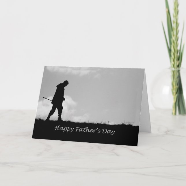 Cartão Happy Father's Day Like a Father to Me Silhouette (Frente)