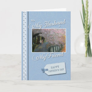 Cartão Happy Fathers Day my husband my friend