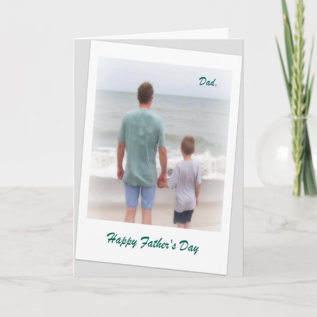 Cartão Happy Father's Day Ocean Greeting Card (Frente)