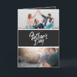 Cartão Happy Father's Day Photo Collage gift card<br><div class="desc">custom The perfect Father's Day Card, gift your father personalized with yours photos and text, Edit the text, and customize the fonts and colors to create your own unique Father's Day cards for dad and grandpa, This modern minimalist design features a photo collage layout Instagram photos and handwritten style script...</div>