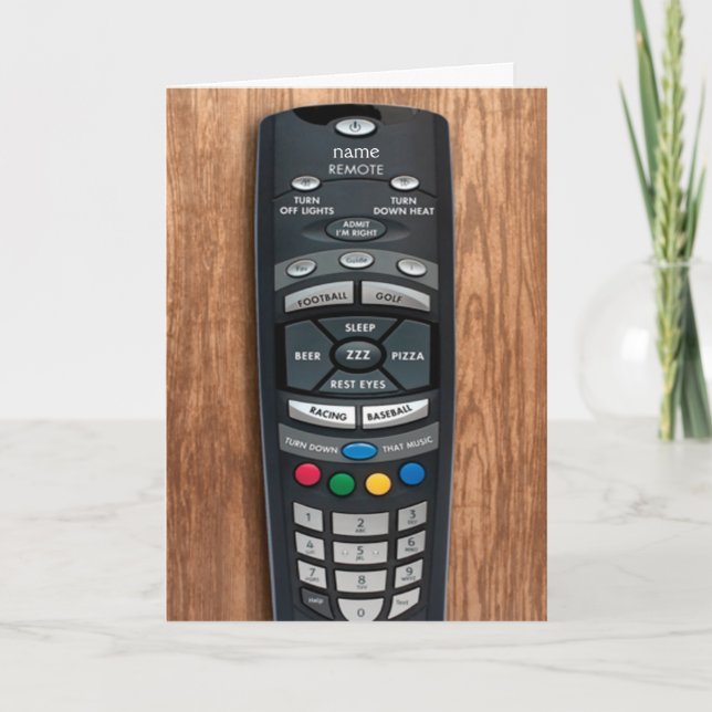 Cartão Happy Father's Day Remote Control Greeting Card (Frente)