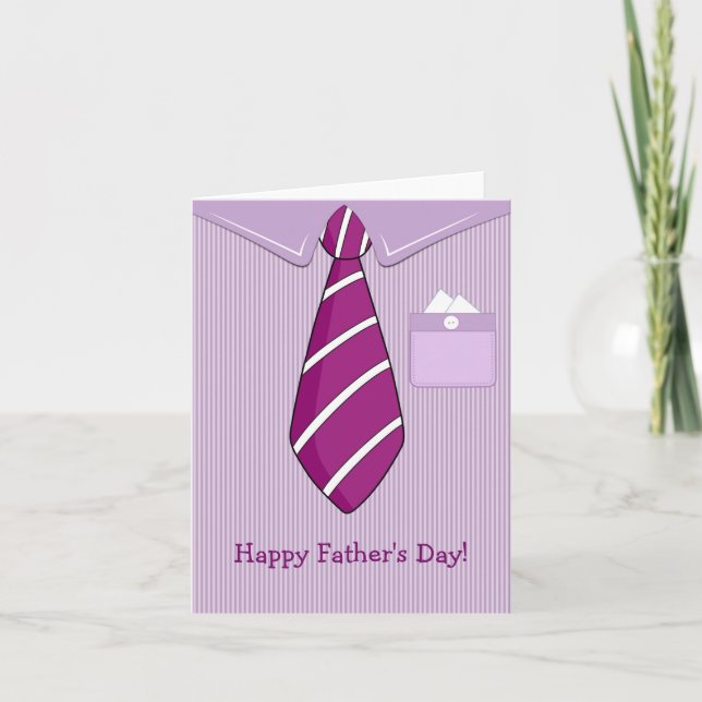 Cartão Happy Father's Day Shirt Tie Note Card (Frente)