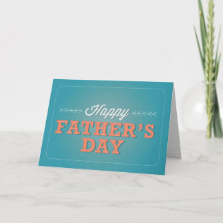 Cartão Happy Father's Day - Teal Card