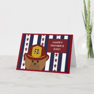 Cartão Happy Father's Day to my Firefighter Hero & Dad!