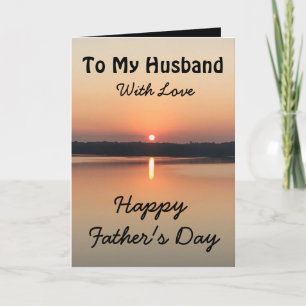 Cartão Happy Father's Day To My Husband With Love Card