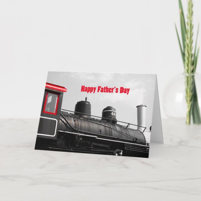 Cartão Happy Father's Day Train (Frente)