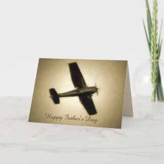 Cartão Happy Father's Day - Vintage Airplane