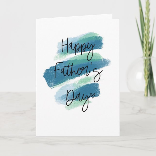 Cartão Happy Father's Day Watercolour Card (Frente)
