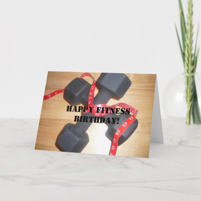 Cartão Happy fitness birthday Card (Frente)