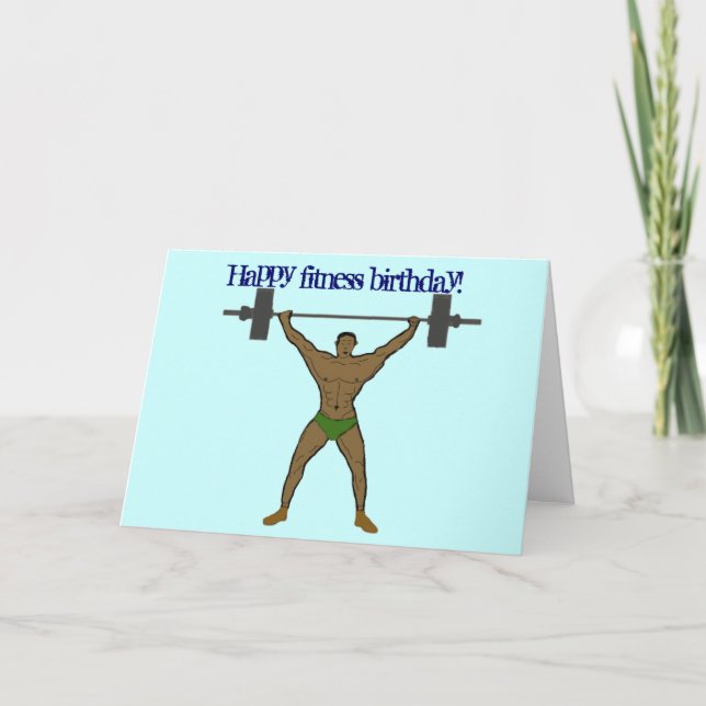 Cartão Happy fitness birthday Card (Frente)