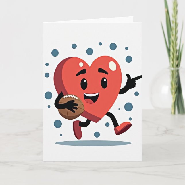 Cartão Happy Football Heart Card (Frente)