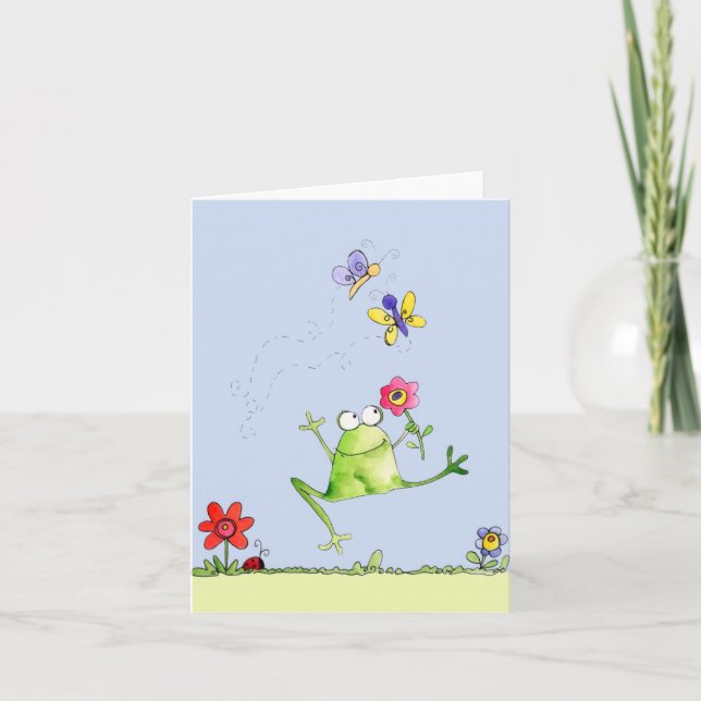 Cartão Happy Frog - Note Card (Frente)