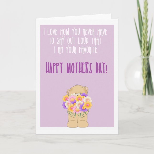 Cartão Happy funny mothers day (Frente)