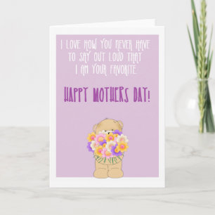 Cartão Happy funny mothers day