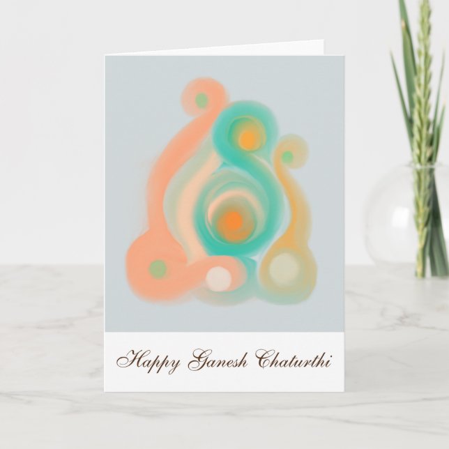 Cartão Happy Ganesh Chaturthi Greeting Card (Frente)