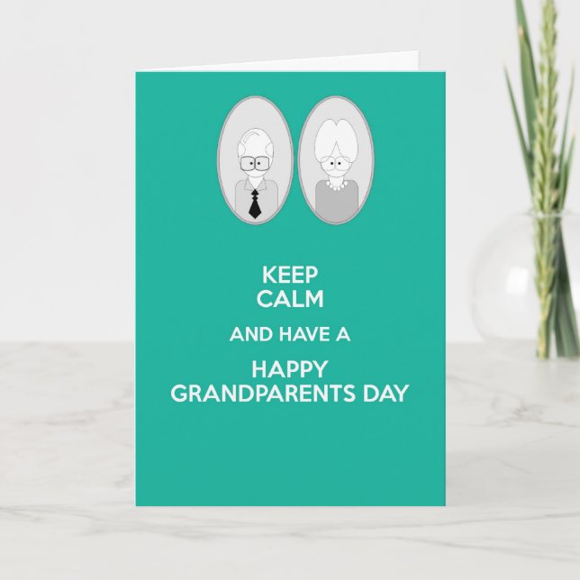 Cartão Happy Grandparents Day Keep calm (Frente)