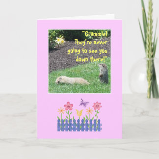 Cartão Happy Groundhog Birthday Grandma!