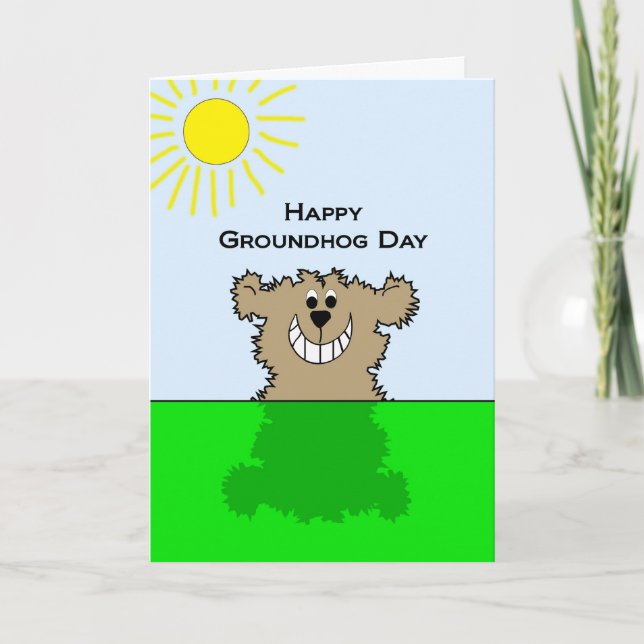 Cartão Happy Groundhog Day Greeting Card (Frente)