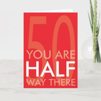 Cartão Happy Half Century Birthday Card