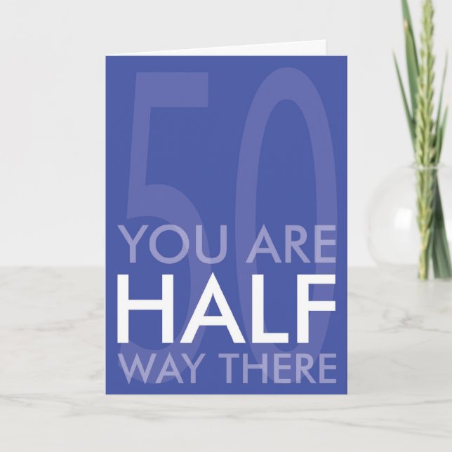 Cartão Happy Half Century Birthday Card (Frente)