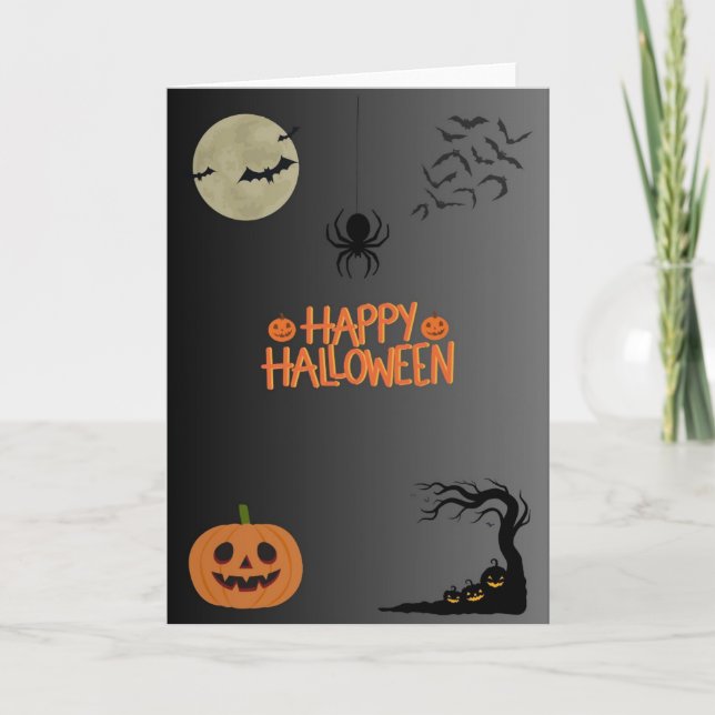 Cartão Happy Halloween Black (Frente)