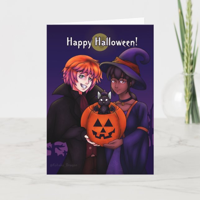 Cartão Happy Halloween Costumes (Frente)