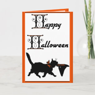 Cartão Happy Halloween From One Cool Cat To Another