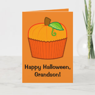 Cartão Happy Halloween Grandson