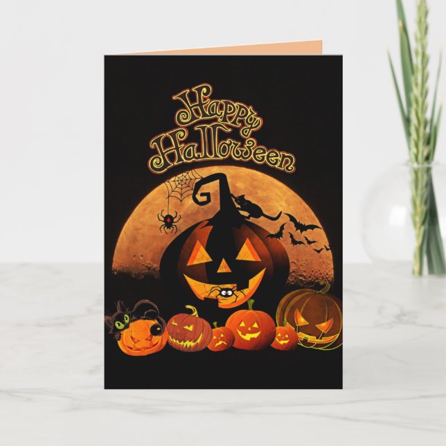 Cartão Happy Halloween greeting card (Frente)
