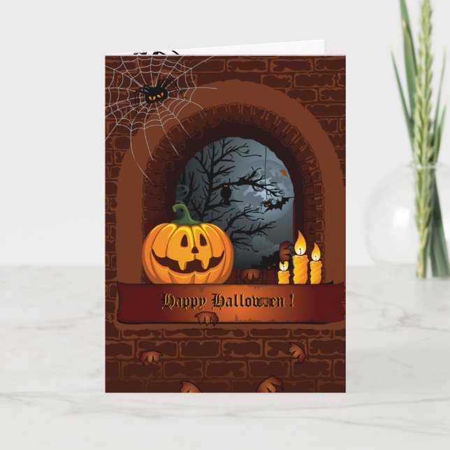 Cartão Happy Halloween Greeting Card (Frente)