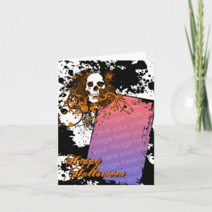 Cartão happy halloween photo card : hi-fi skull