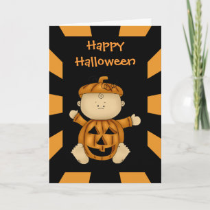 Cartão Happy Halloween Pumpkin Baby Greeting Card