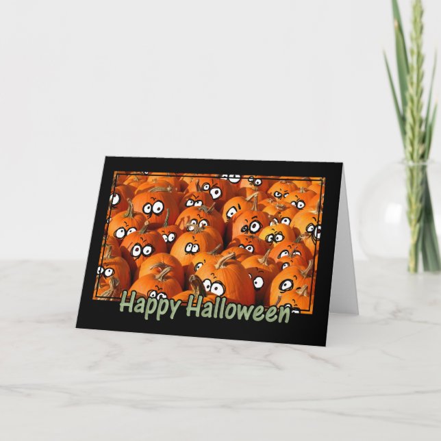 Cartão happy halloween pumpkins (Frente)