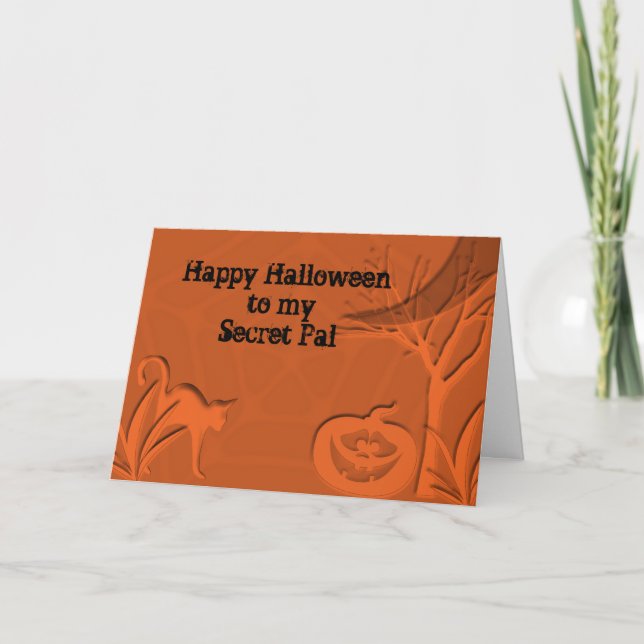 Cartão Happy Halloween Secret Pal (Frente)