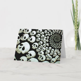 Cartão Happy Halloween Skull Swirl Card