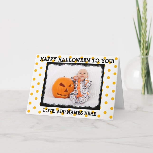 Cartão Happy Halloween to you, Personalized Photo Card (Frente)
