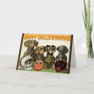 Cartão Happy Halloweiners Greeting Card