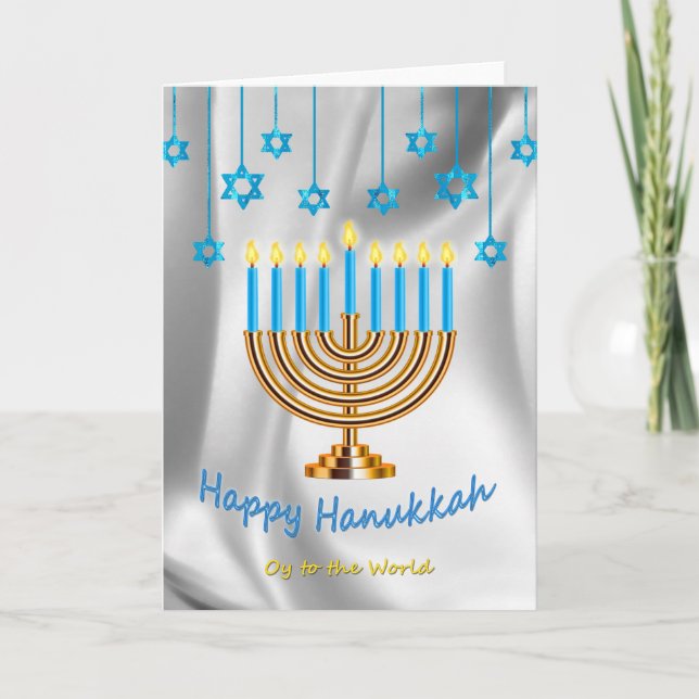 Cartão Happy Hanukkah (Frente)