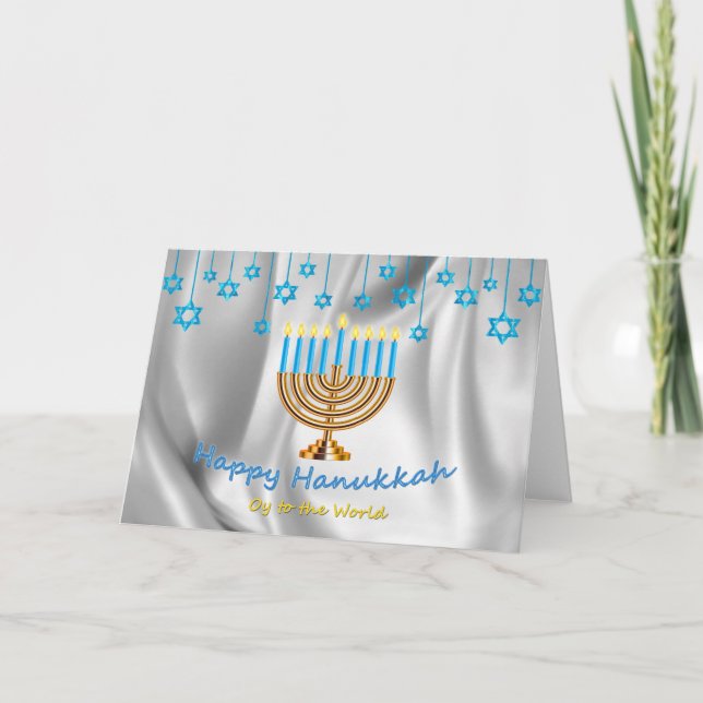 Cartão Happy Hanukkah (Frente)