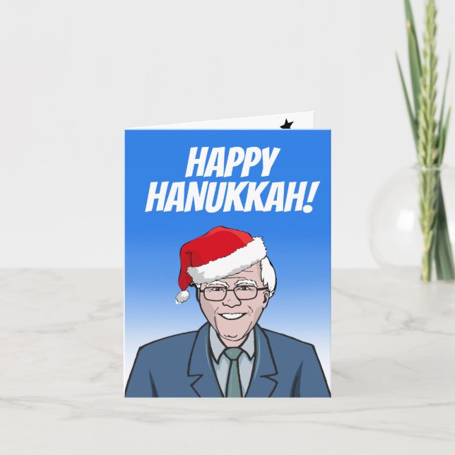 Cartão Happy Hanukkah from Bernie Sanders (Frente)