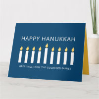 Happy Hanukkah | Simple and Modern Candle Greeting