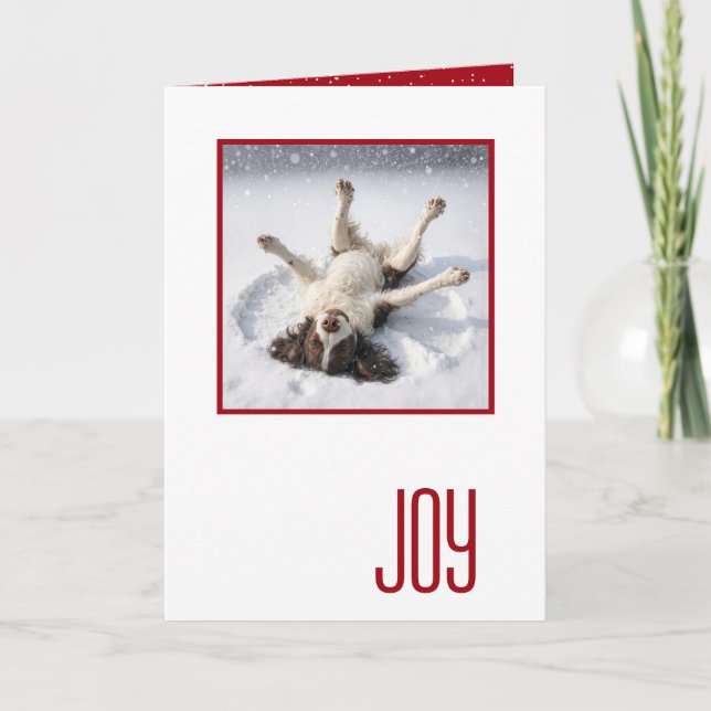 Cartão Happy Holidays English Spring Spaniel (Frente)