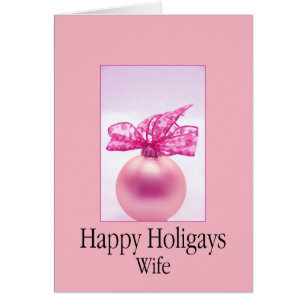 Cartão Happy Holigays Wife
