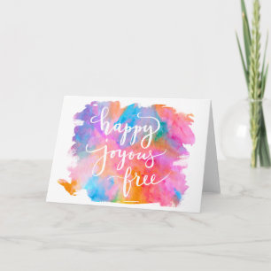 Cartão Happy Joyous Free Greeting Card